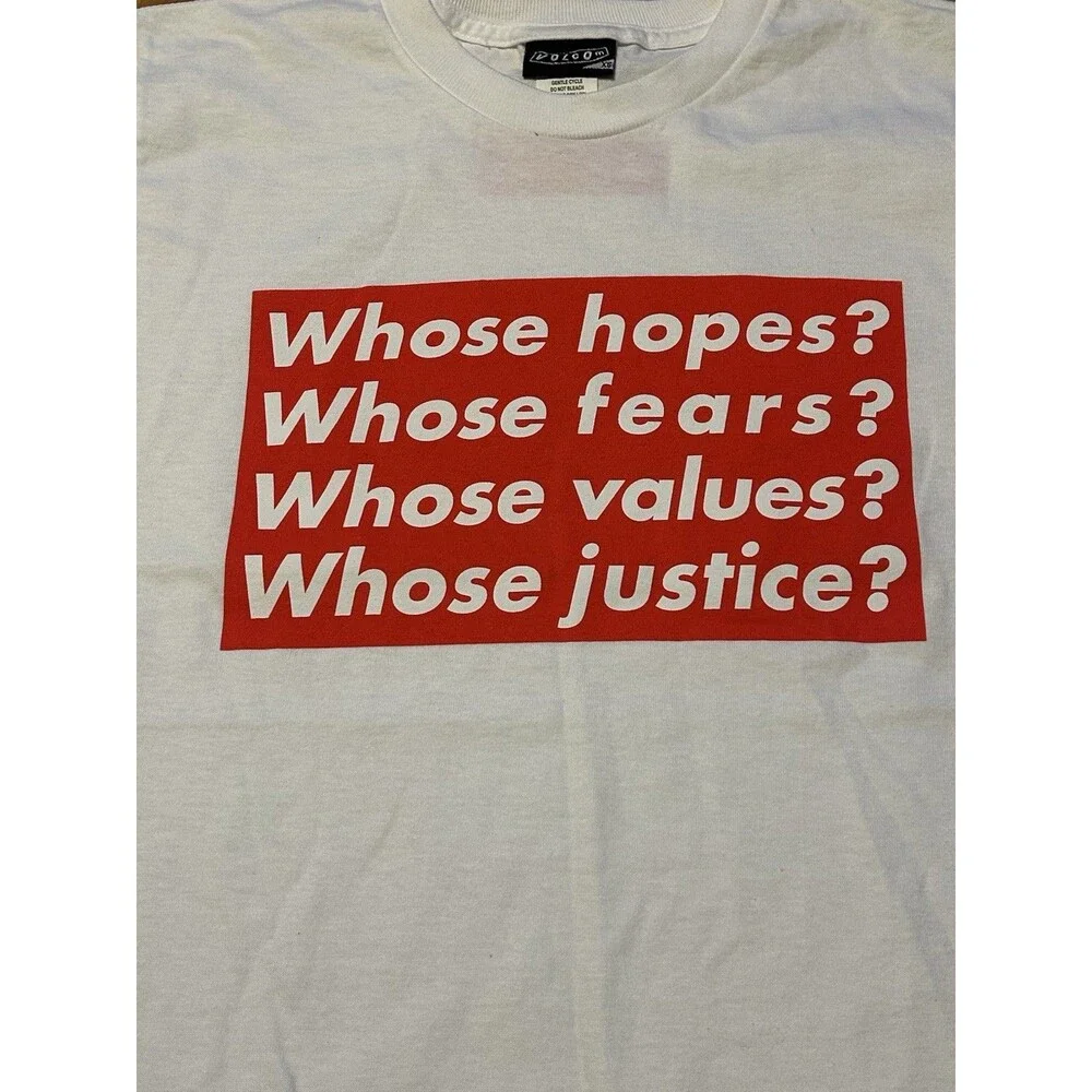Volcom x Barbara Kruger Whose Hopes Graphic T-Shirt XS White NWT Limited Editio - Picture 2 of 5